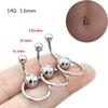 Punk Sexy Earrings Ball 1 Pc Surgical Steel Belly Button Rings Navel Piercing Body Piercing Jewelry