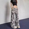 Женские ретро-камуфляжно-десантные брюки-клеш Yishan