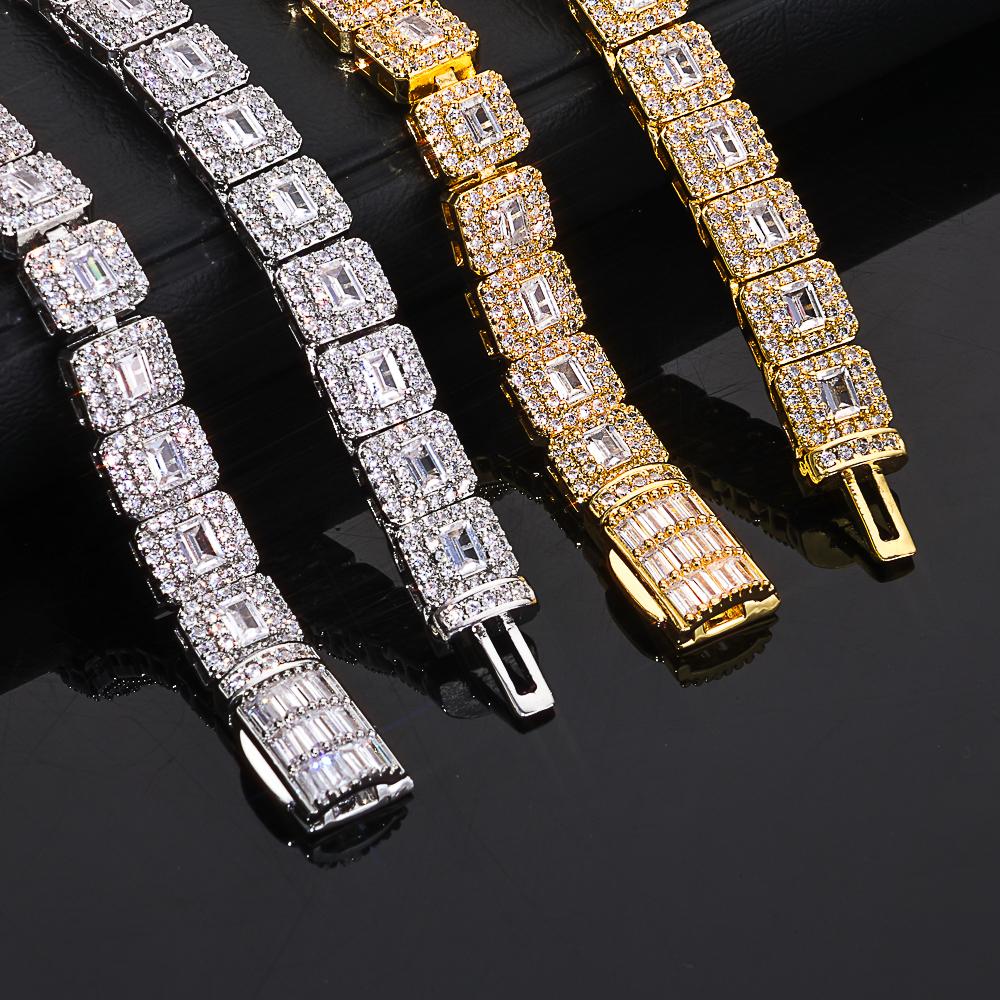 Hip Hop 7.5mm Tennis Chain Bracelet Iced Out Cubic Zirconia Bracelet Fine Jewelry for Men Women Gift