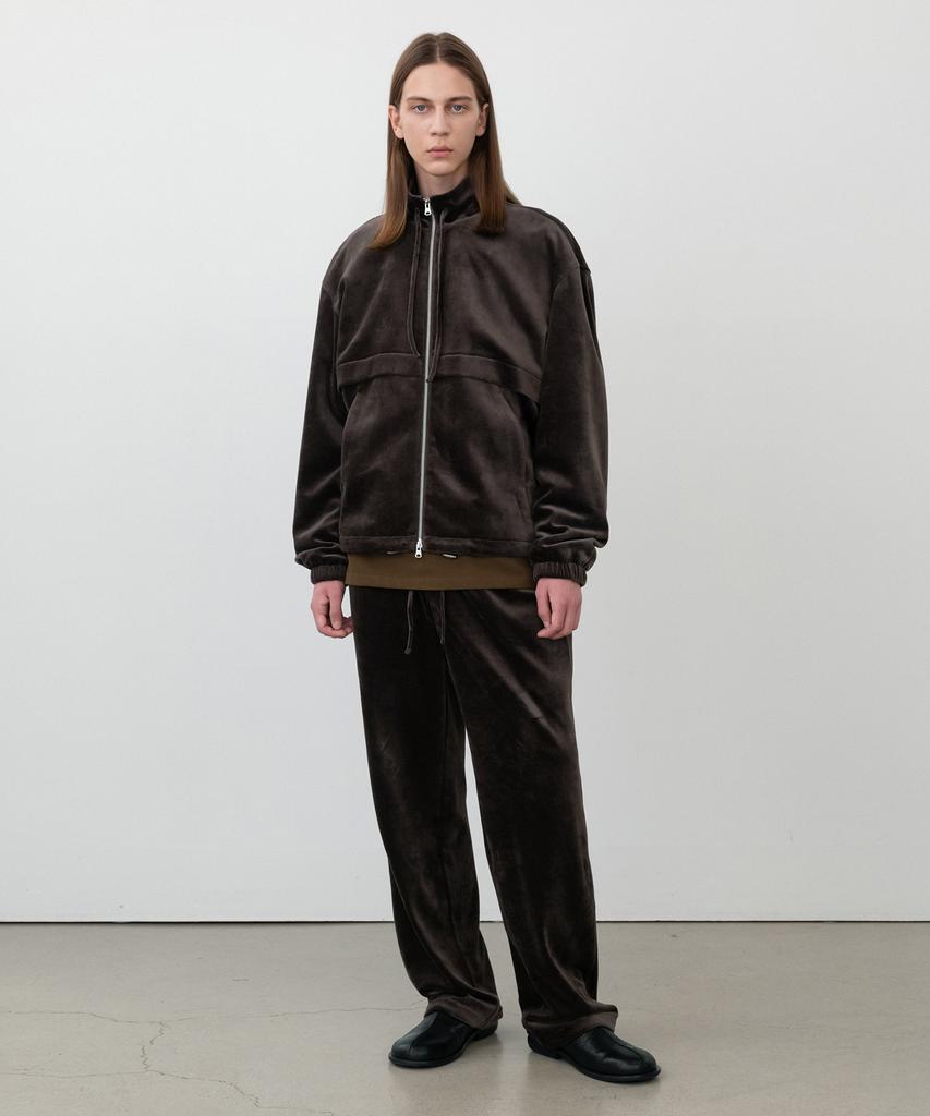 INSILENCE Velour Pants Dark Taupe