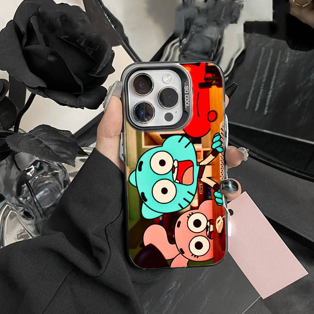 J-Gumball and Darwin Phone Case For IPhone 16 17 15 14 12 13 Pro Max Black Color Shockproof Cover