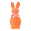 Mini Rabbit Sculpture Flocked Foam Crafts Bunny Collectible for Living Room Easter Table Centerpiece Decor