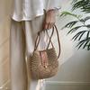 New Summer Grass Woven Bag for Women Beach Crossbody Bag Designer Shoulder Bag Small Flap Purses and Handbags