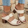 Fashion Super Lightweight High Heels Sandals Women Summer Plus Size 36-43 Thick Heeled Slippers Woman Comfort Open Toe Casual Sandalias