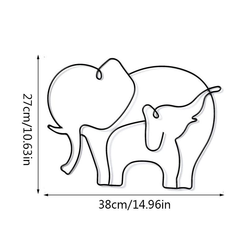 Nordic Abstract Line Art Декоративная настенная вешалка с изображением животных из железа, металлическая настенная подвеска, украшения