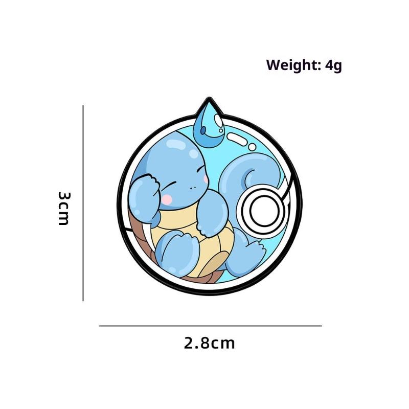 Набор эмалевых значков Покемон 4 шт. Пикачу Чармандер Игра Покебол Брошь Милые значки на лацкан Косплей Мультяшные ювелирные аксессуары