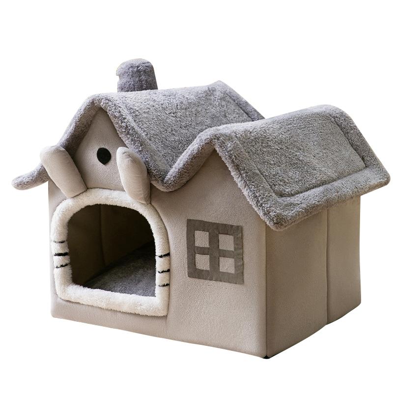 Foldable Dog House Kennel Bed Mat For Small Medium Dogs Cats Winter Warm Cat Bed Nest Pet Products Basket Pets Puppy Cave Sofa