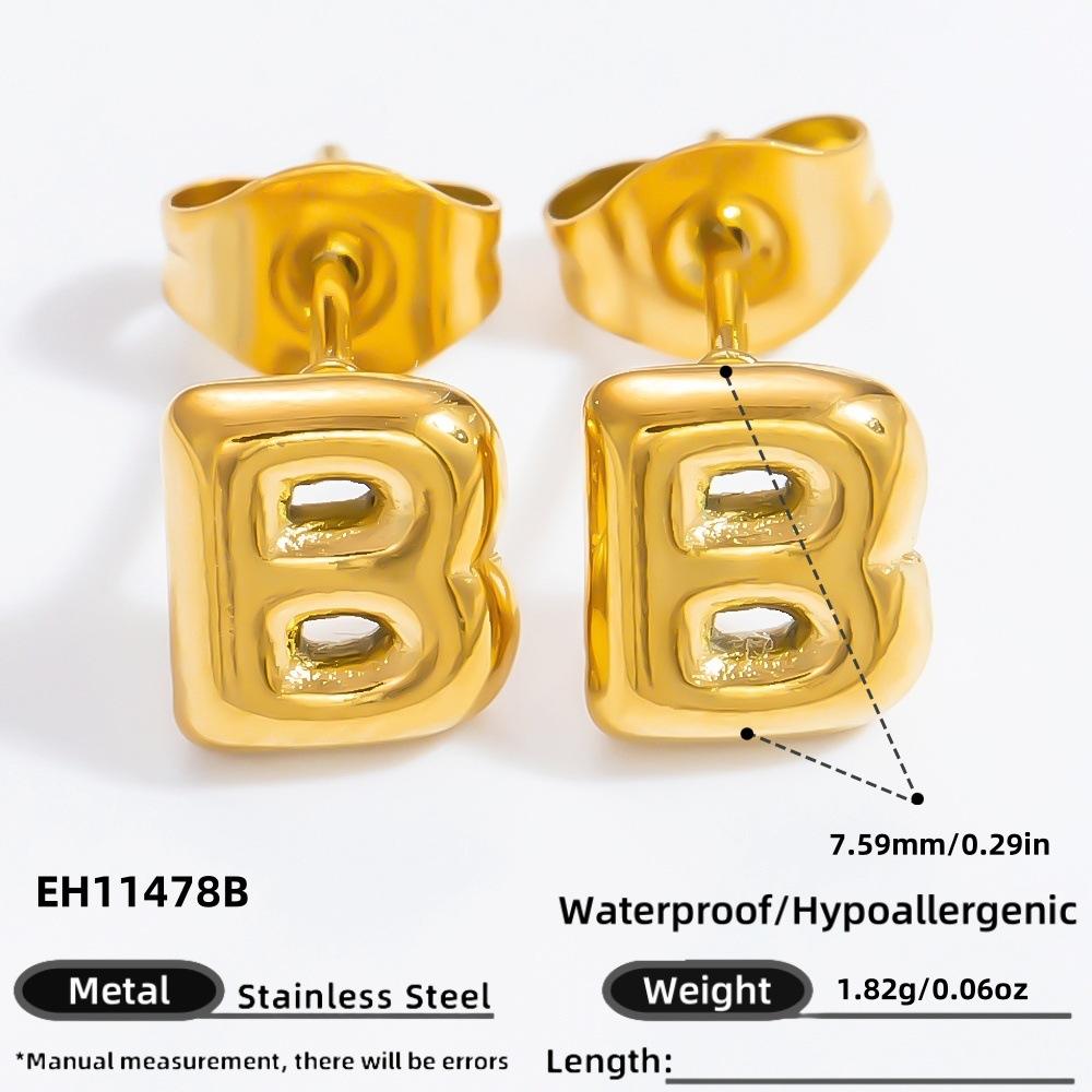 Earrings Electroplated 18k Gold Earrings, Light Luxury, Non-fading, High-end Women's Autumn and Winter Earrings and Studs