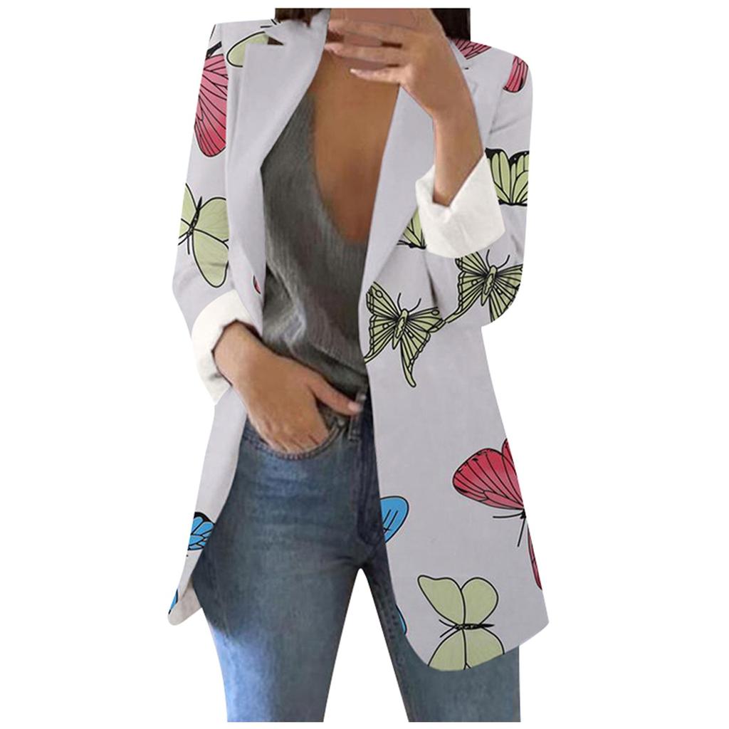 Женский модный повседневный костюм с принтом, свободный удобный кардиган с длинным рукавом, пальто