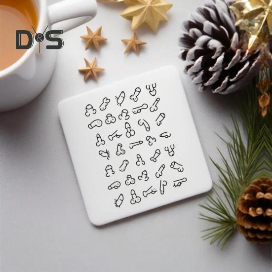 Забавный Willy Coaster Юмористические подставки для напитков Новинка Подарок для розыгрыша для взрослых Подставки для игровых вечеринок Домашний декор