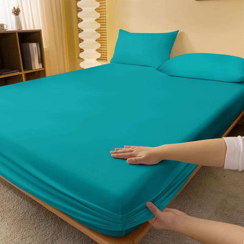 1 Piece Of Solid Matte Bedsheet, Lake Blue Bedspread For Bedroom, Bedding (Excluding Pillowcases)