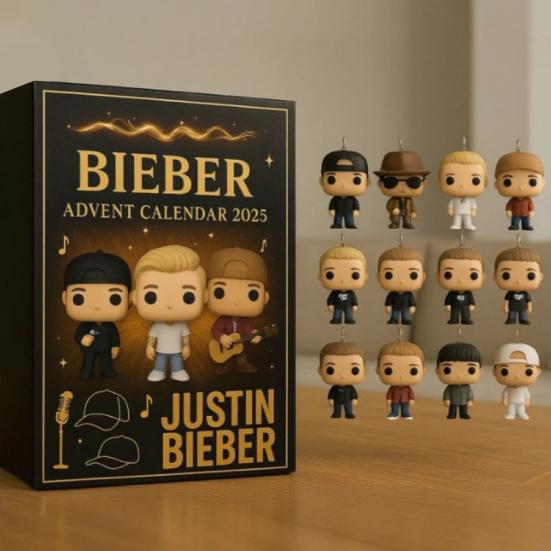 Рождественский адвент-календарь 24-дневная коробка для обратного отсчета с акриловыми украшениями Веселый декор для обратного отсчета для елки дома автомобиля Подарок для фанатов