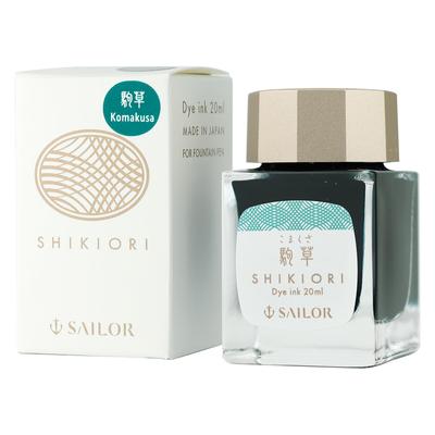 Sailor fountain pen Чернила в бутылочке для перьевой ручки SHIKIORI Komagusa Dye, 20 мл - Shikiori-Sansui 13-1008-230