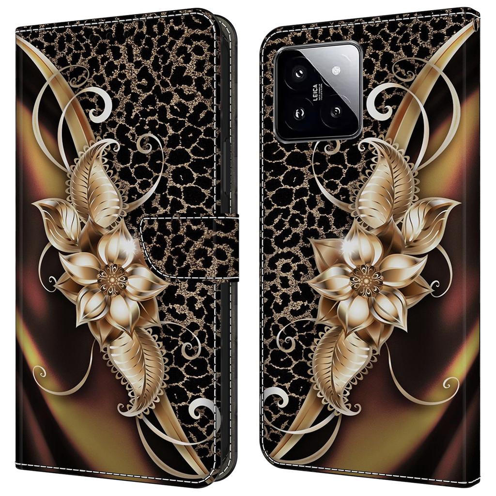 For Xiaomi 14 Wallet Case Pattern Printing PU Leather Phone Cover