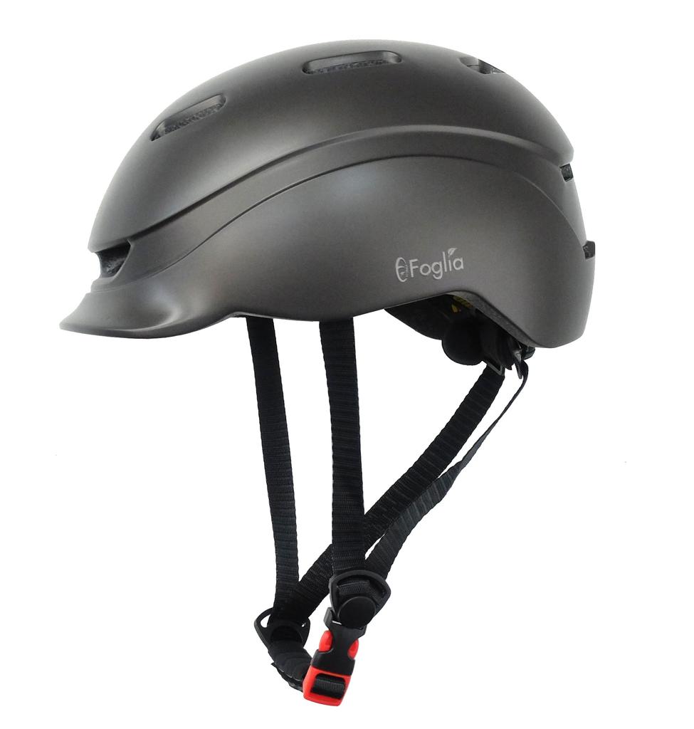 FOGLIA Urban Short Bicycle City CE Соответствует европейским стандартам шлема, козырька, шлема, для взрослых, для верховой езды, цвет оружейной стали, стандарты, стандарты, TBG-2-GM