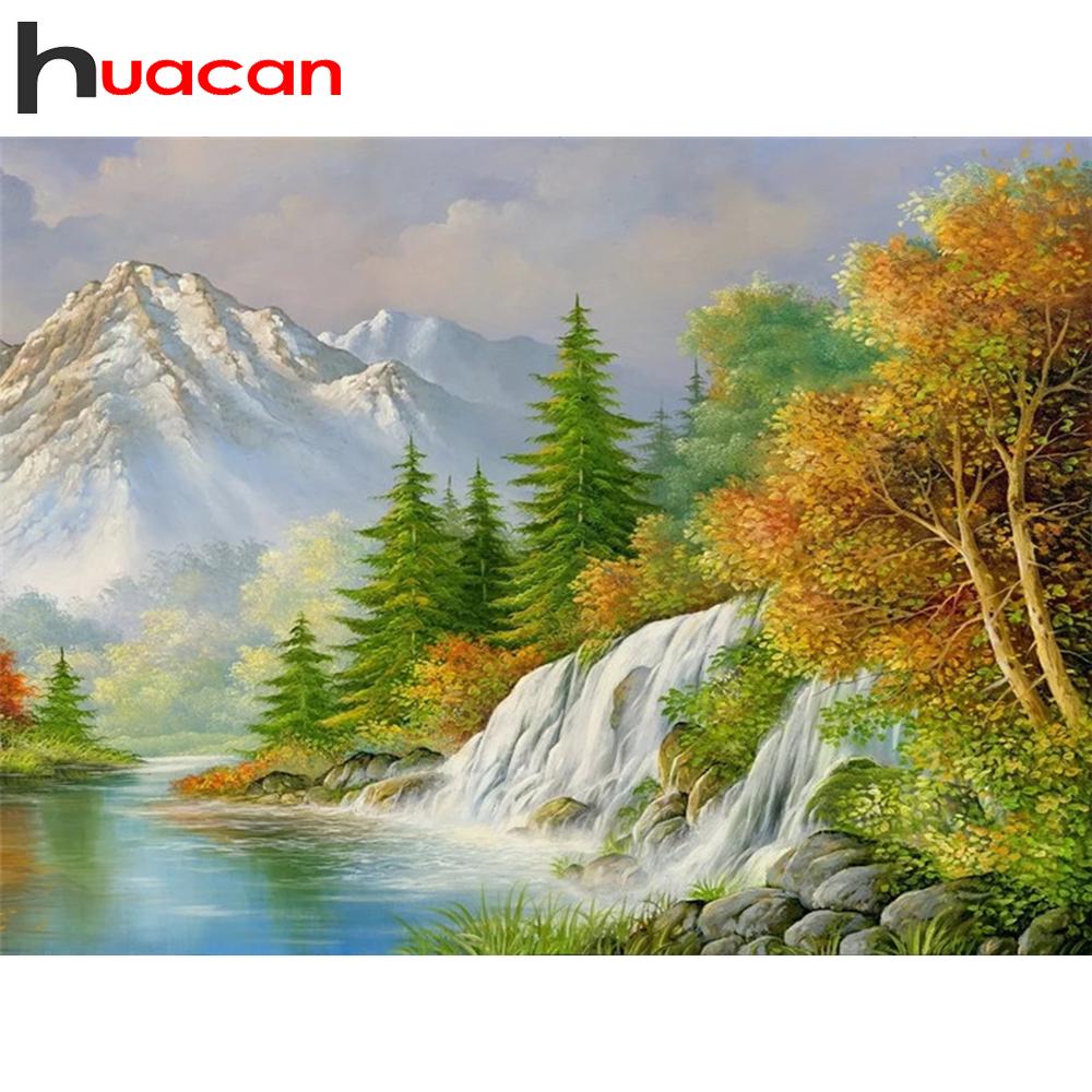 HUACAN 5D DIY Алмазная картина Полная дрель Пейзажная живопись Алмазная вышивка Мозаика Вышивка крестом