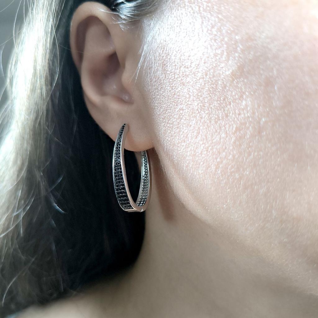 Серебряные серьги с фианитами (2161233)