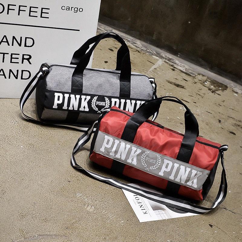 Розовая холщовая сумка-даффл Victoria's Pink для йоги с вневременным дизайном для школы и спортзала