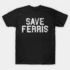 Мужская черная футболка с принтом Save Ferris Печать на трансферной бумаге без вырезания Хлопковая футболка