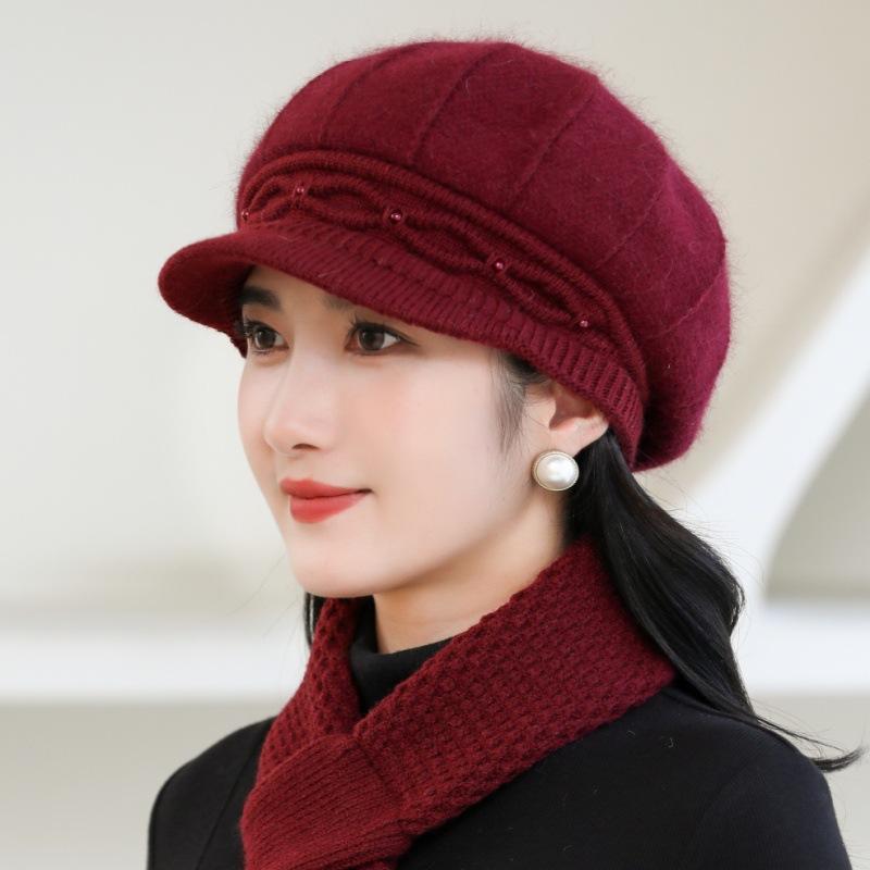 Winter Hat Women's Fashion ,Chic Knit Beret for Women Breathable & Stretchy, Perfect for Autumn & Winter