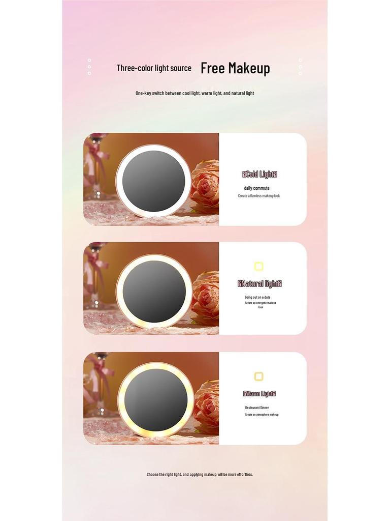 LED Lighted Tabletop Beauty Mirror - Perfect Holiday Gift for Girlfriend or Best Friend