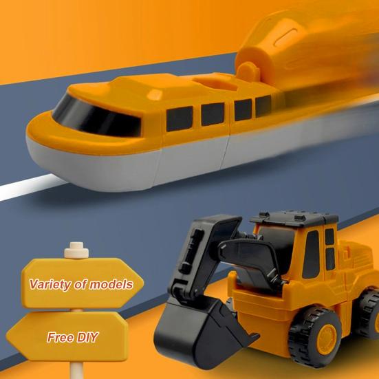 1 набор для детей, трансформирующийся робот-машина, игрушечная магнитная модульная конструкция, модель грузовика, образовательная деформационная инженерная машинка, подарок для малышей и мальчиков