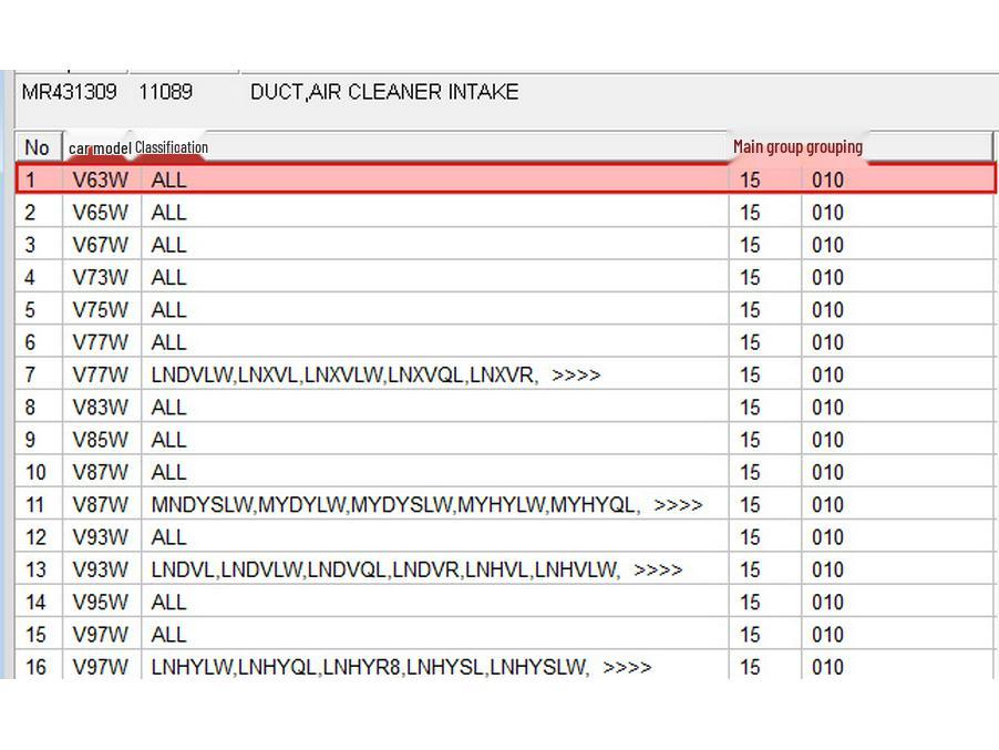 Впускной патрубок для Mitsubishi Pajero V73W, V63W, V93W, V97W, V87