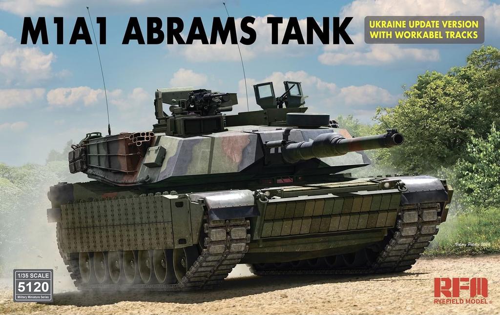 Модель Ryfield M1A1 Abrams Украина Технические характеристики Включены подвижные гусеницы Пластиковая модель RFM5120 1/35