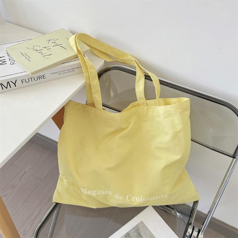 1 Холщовая сумка-тоут большого объема, женская сумка, студенческая сумка через плечо для занятий, сумка из печатной ткани, простой школьный рюкзак