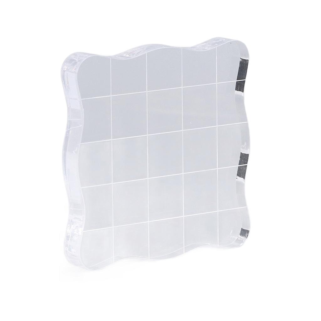 Прозрачные штампы 7,5x7,5 см, изогнутая сторона, высокие, прозрачные, легко моющиеся, многоразовые, акриловые, B