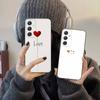 Чехол для телефона 'Любящее сердце' для Samsung S25,24,21,22,23,20,S30,Ultra,Plus,Fe,Lite,Note,5G Черный чехол