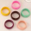Smudging Acrylic Open Bangle Shiny Retro Hand Ring Jelly Color Wide Bracelet Decoration