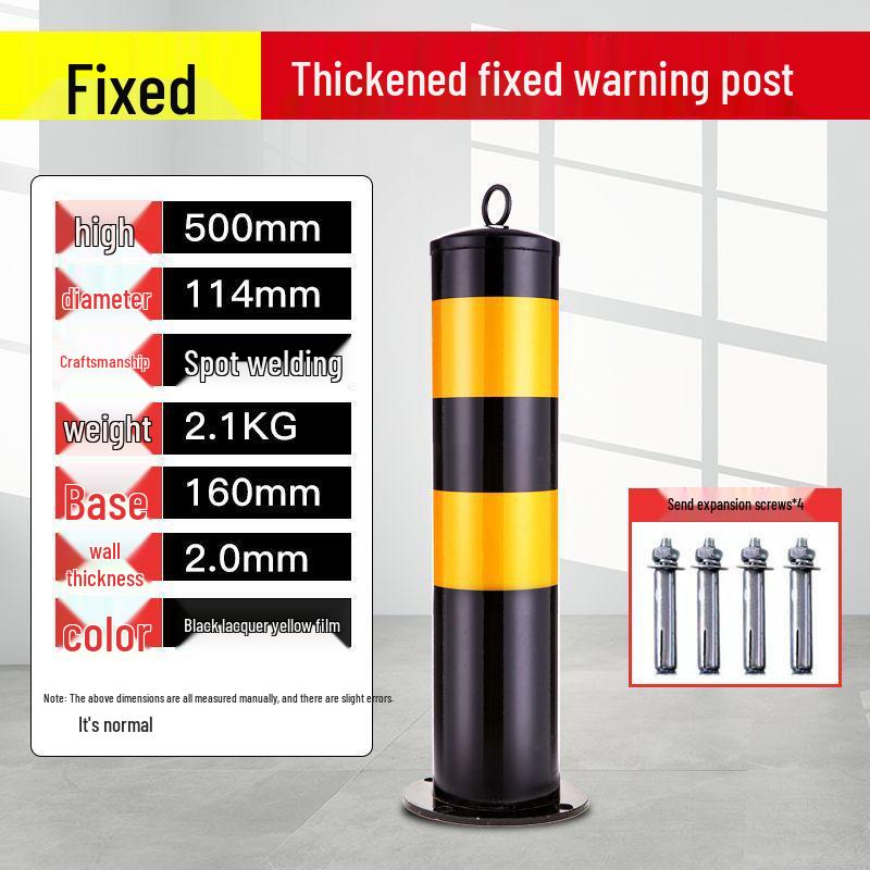 Reflective Steel Anti-Collision Post: Removable Ground Pile for Road Block Isolation and Parking Safety