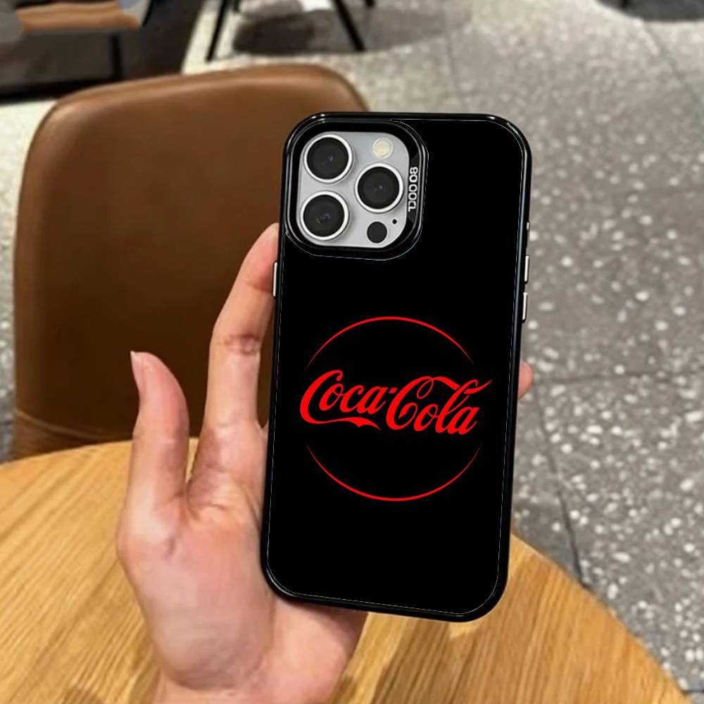 Чехол для телефона Hot C-Coca D-Drinks C-Cola для iPhone 17, 16, 15, 14, 13, 12, 11 Plus, Pro Max, цветной, с серебряным покрытием внутри