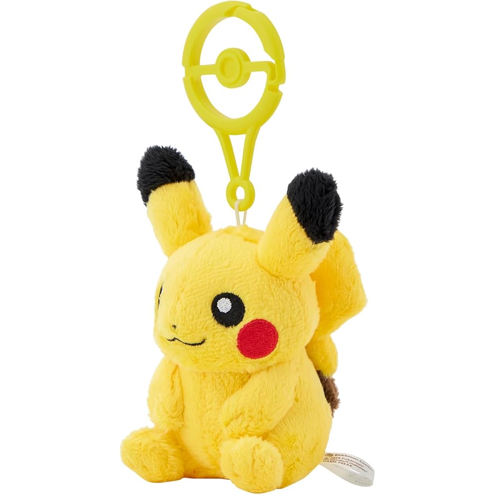 Оригинальная мягкая игрушка-брелок Пикачу из Pokemon Center с карабином