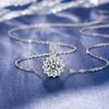 Flower Blooming Rich Moissanite Necklace Female Whole Body 925 Silver Clavicle Chain Light Luxury High Carbon Rhinestone Jewelry