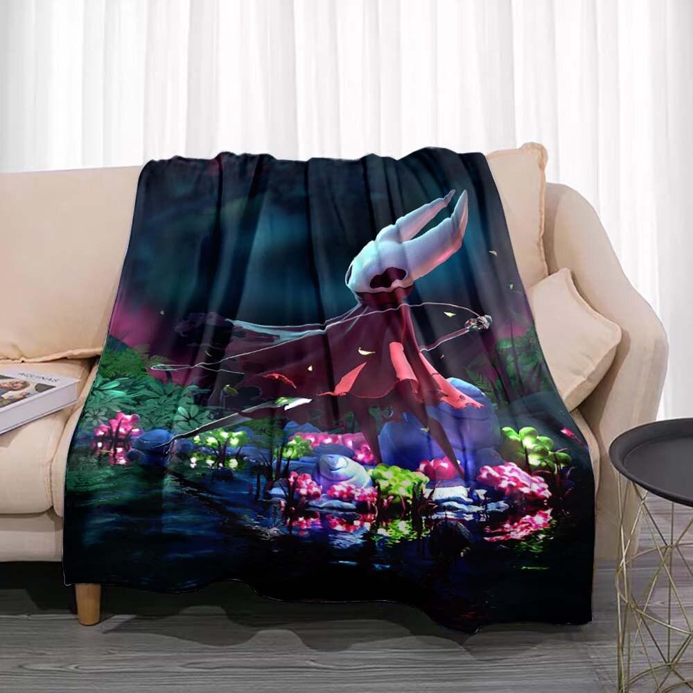 Одеяло Hollow Knight, игровое фланель, новинка, теплая фланель из микрофибры, прочная для детей и взрослых, дорожное покрывало, чехол для дивана