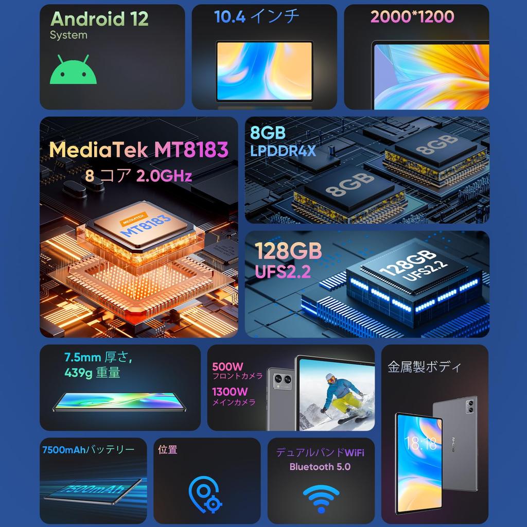 Android 128 ГБ ОЗУ Настоящий 1 ТБ Разделенный Детский Манга 10-дюймовый Планшет, Модель Wi-Fi, (8 ГБ ОЗУ), Расширение, 8-ядерный ЦП, GPS, поддержка Netflix/YouTube, 7500 мАч,