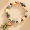 Lotus Charm Tibetan Buddha Bracelet Natural Resin Wooden Beads Bracelet  Yoga Practice