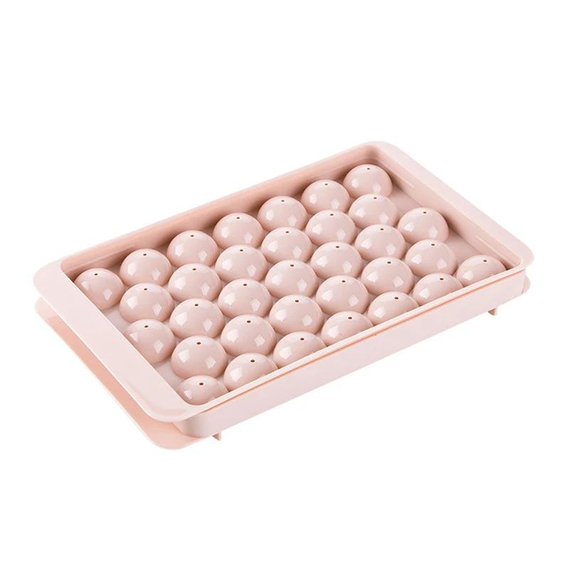 3D Круглый поднос для льда с крышкой Пластиковая алмазная сферическая форма для льда Форма для DIY Изготовление ледяных шариков Кухонные инструменты форма для льда