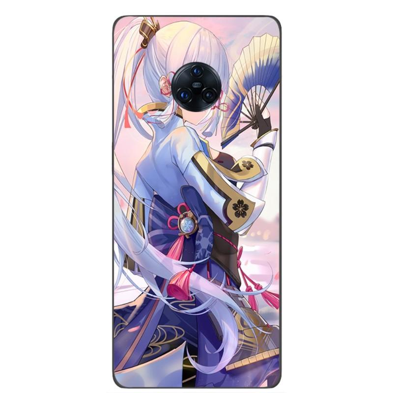 Чехол для телефона Kamisato Ayaka Genshin Impact для VIVO Y95 Y93 Y31 Y20 V19 V17 V15 Pro X60 NEX, мягкий черный чехол для телефона