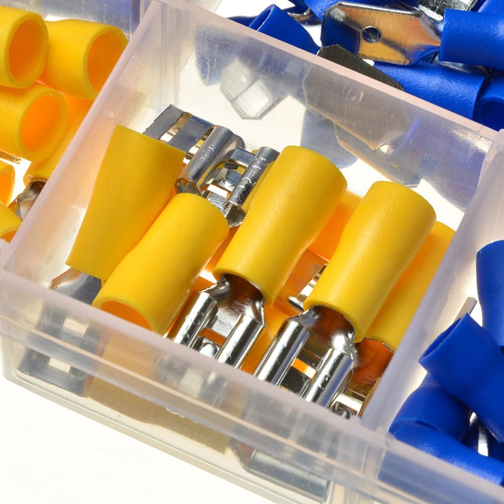 280 шт., различные изолированные электрические разъемы, обжимные клеммы для проводов с портативным ящиком для хранения