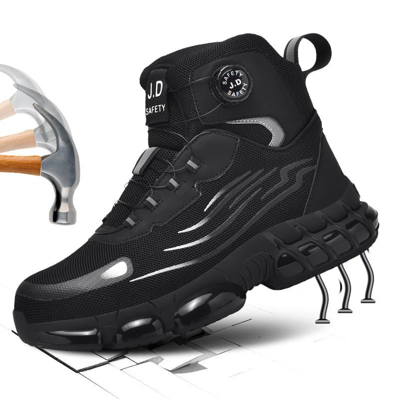 High-Top Couple Work Boots Indestructible Safety Shoes Steel Toe Men'S Boots Puncture-Proof Sneakers Men Non Slip Work Shoes