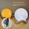 3D Moon Lamp: Bluetooth Night Light with Remote Control for Creative Atmosphere and Bedside Lighting