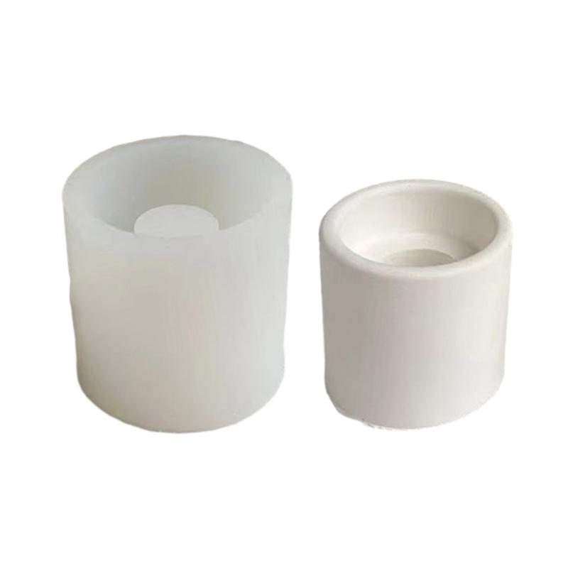 Форма для DIY cylindrical подсвечника, антипригарная подставка для свечи, гипсовая форма, длинные/короткие подсвечники, силиконовая форма, декор для дома