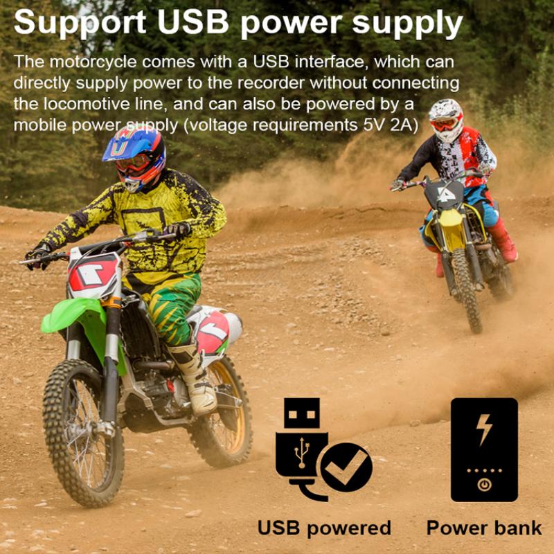 WIFI Мотоциклетный видеорегистратор DVR Двойная 1080P передняя и задняя водонепроницаемая камера для мотоцикла Поддержка воспроизведения видеозаписей Регистратор