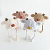 Children's thick ear protection hat for men and women, outdoor warm plush hat, cute three-dimensional little deer