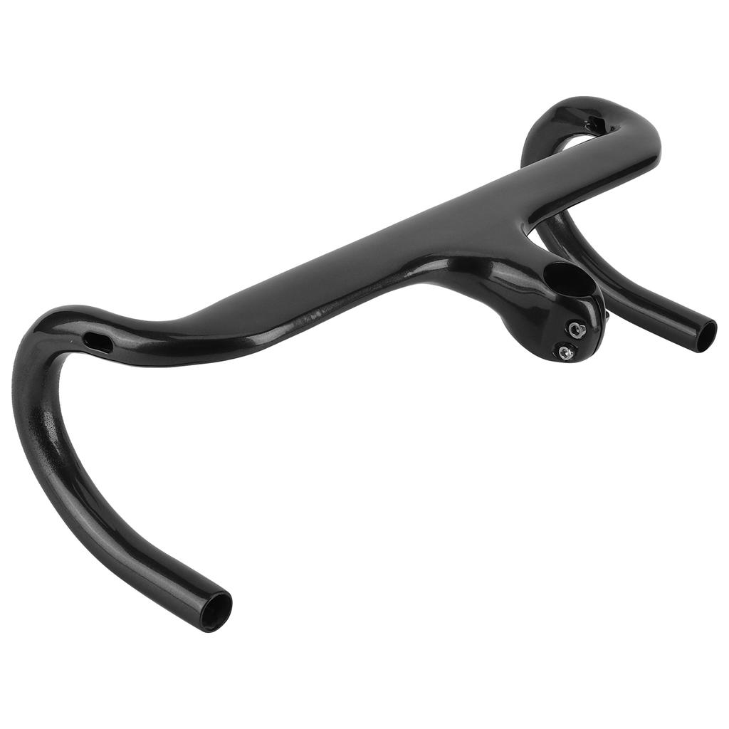 Carbon Fibre Integrated Road Bicycle Handlebar Cycling Bike Handlebar with Stem 420x90 MM