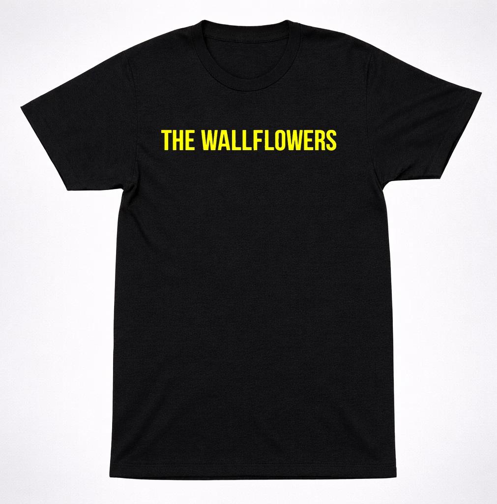 The Wallflowers Logo T-Shirt 90s Alternative Rock Band Classic Black Tee