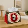 1pc Vintage Gothic Style Modern Geometric Abstract Tissue Holder | Ornate Skull Frame for Home, Parties, Car, Kitchen & Bathroom - Everyday Tissue Hol